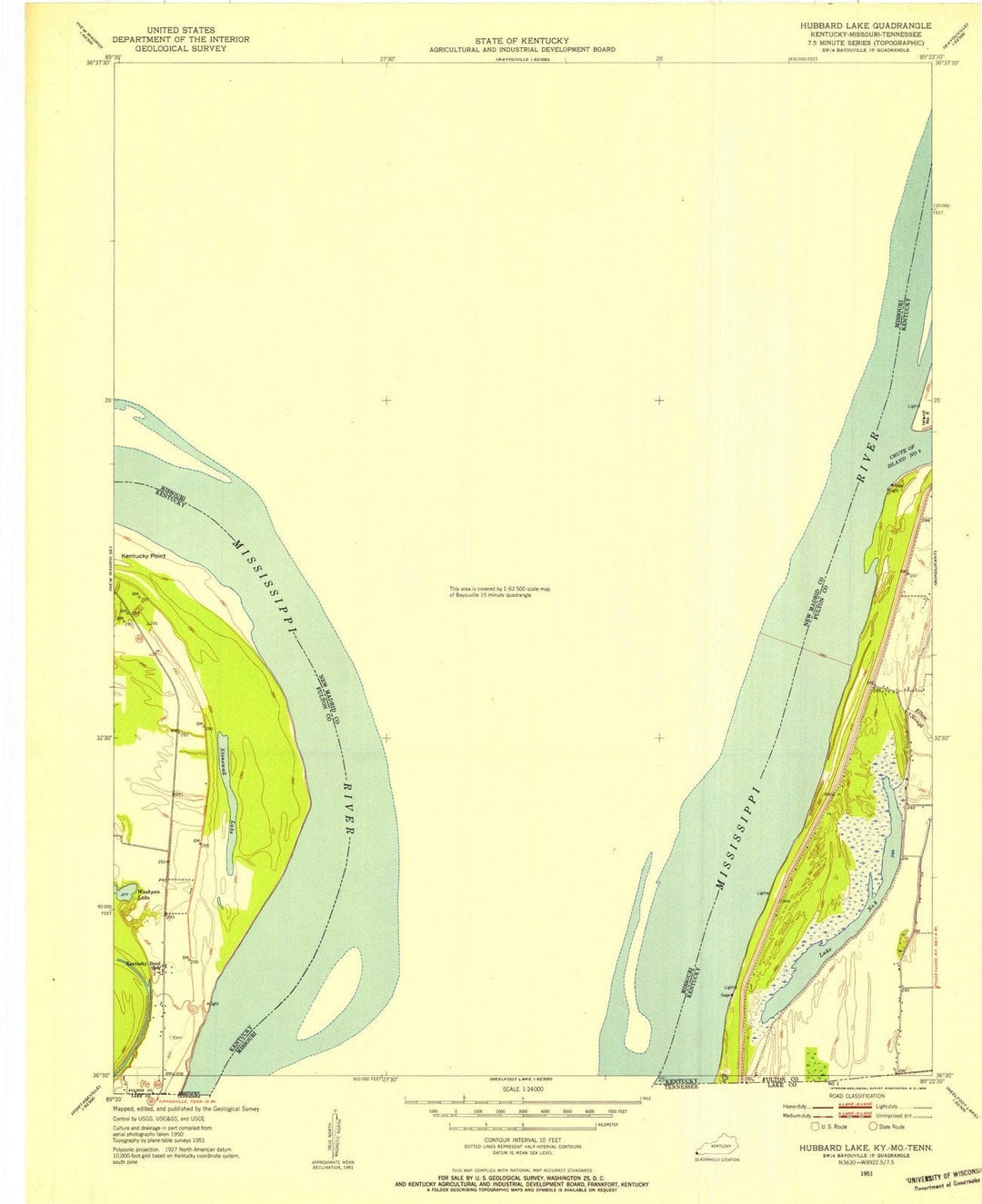 1951 Hubbard Lake, MO - Missouri - USGS Topographic Map