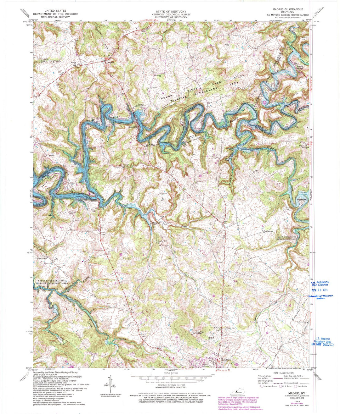 1963 Madrid, KY - Kentucky - USGS Topographic Map