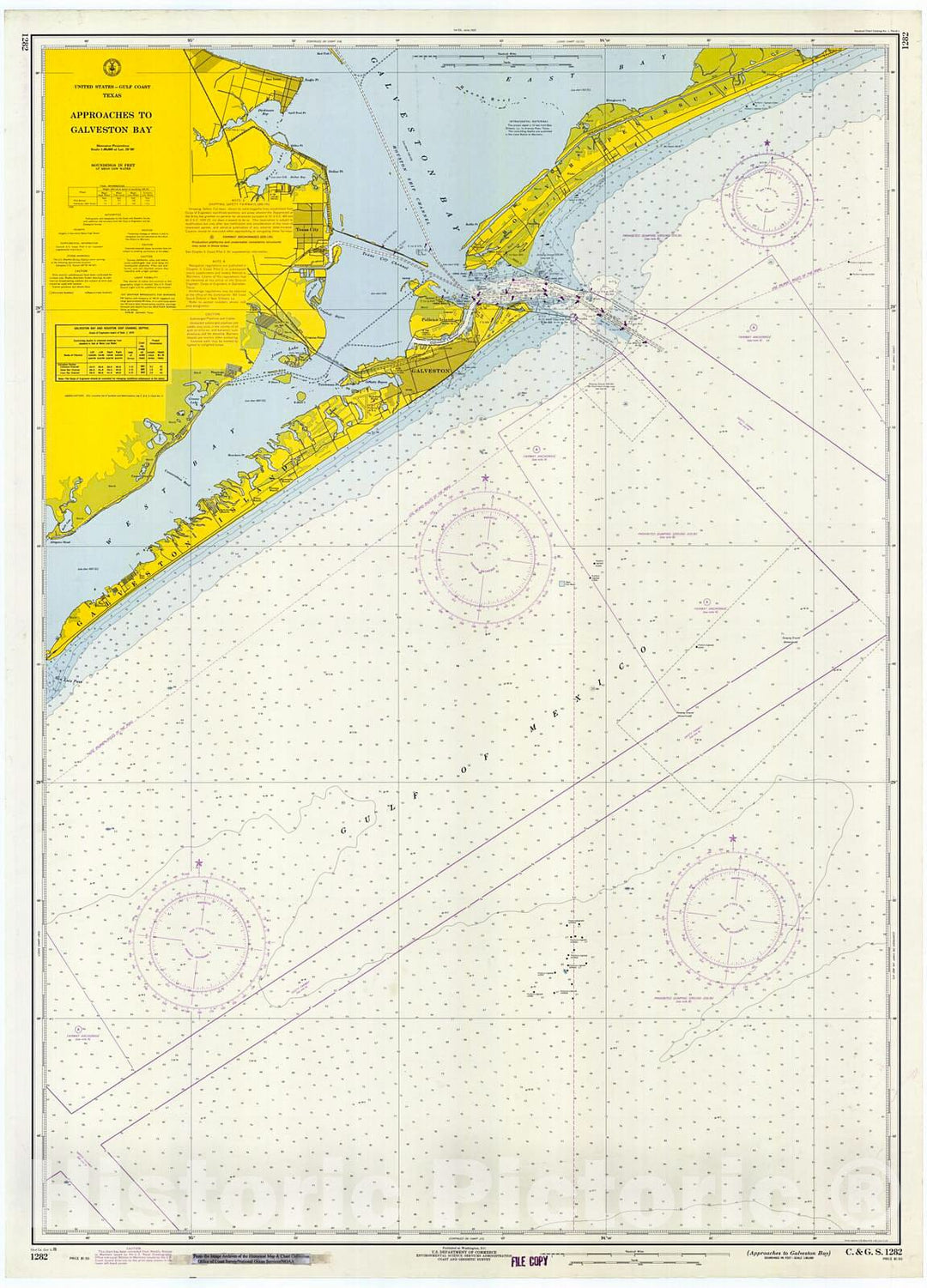 Historic Nautical Map - Approaches To Galveston Bay, 1970 NOAA Chart - Texas (TX) - Vintage Wall Art