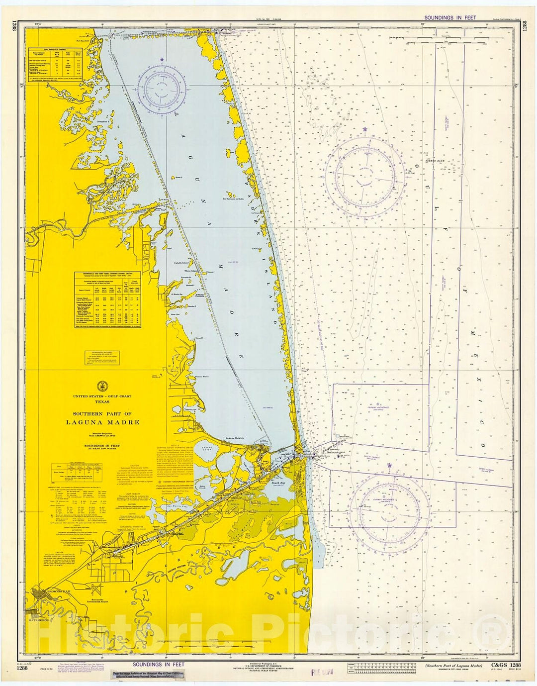 Historic Nautical Map - Southern Part Of Laguna Madre, 1972 NOAA Chart - Texas (TX) - Vintage Wall Art