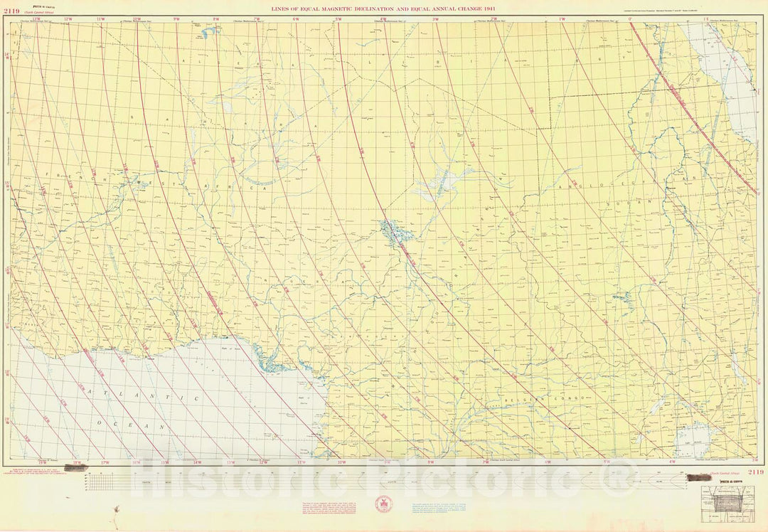 Historic Nautical Map - North Central Africa, 1943 AeroNOAA Chart - Vintage Wall Art