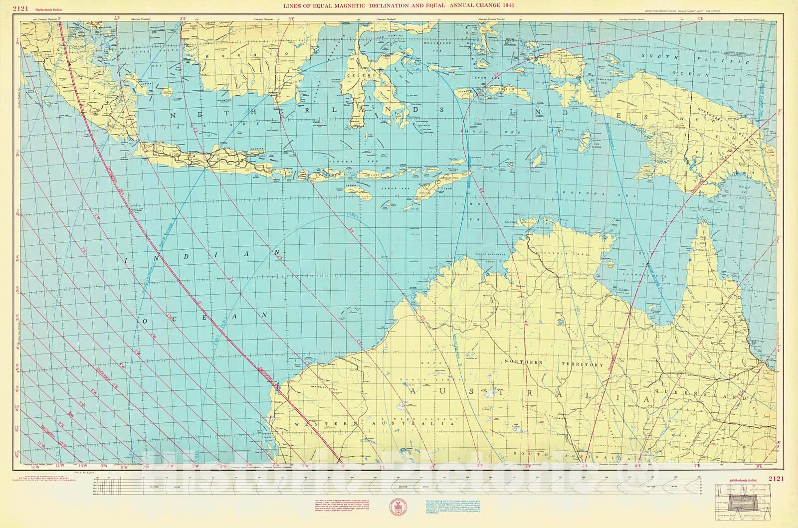 Historic Nautical Map - Netherlands Indies, 1944 AeroNOAA Chart - Vintage Wall Art