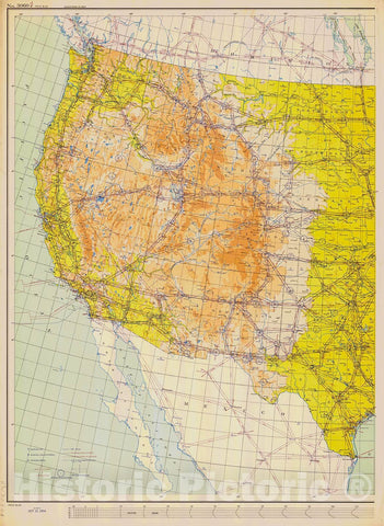 Historic Nautical Map - Map Of The United States, 1954 NOAA Base Historic Nautical Map - Washington, South Dakota, Wyoming (WA, SD, WY) - Vintage Wall Art