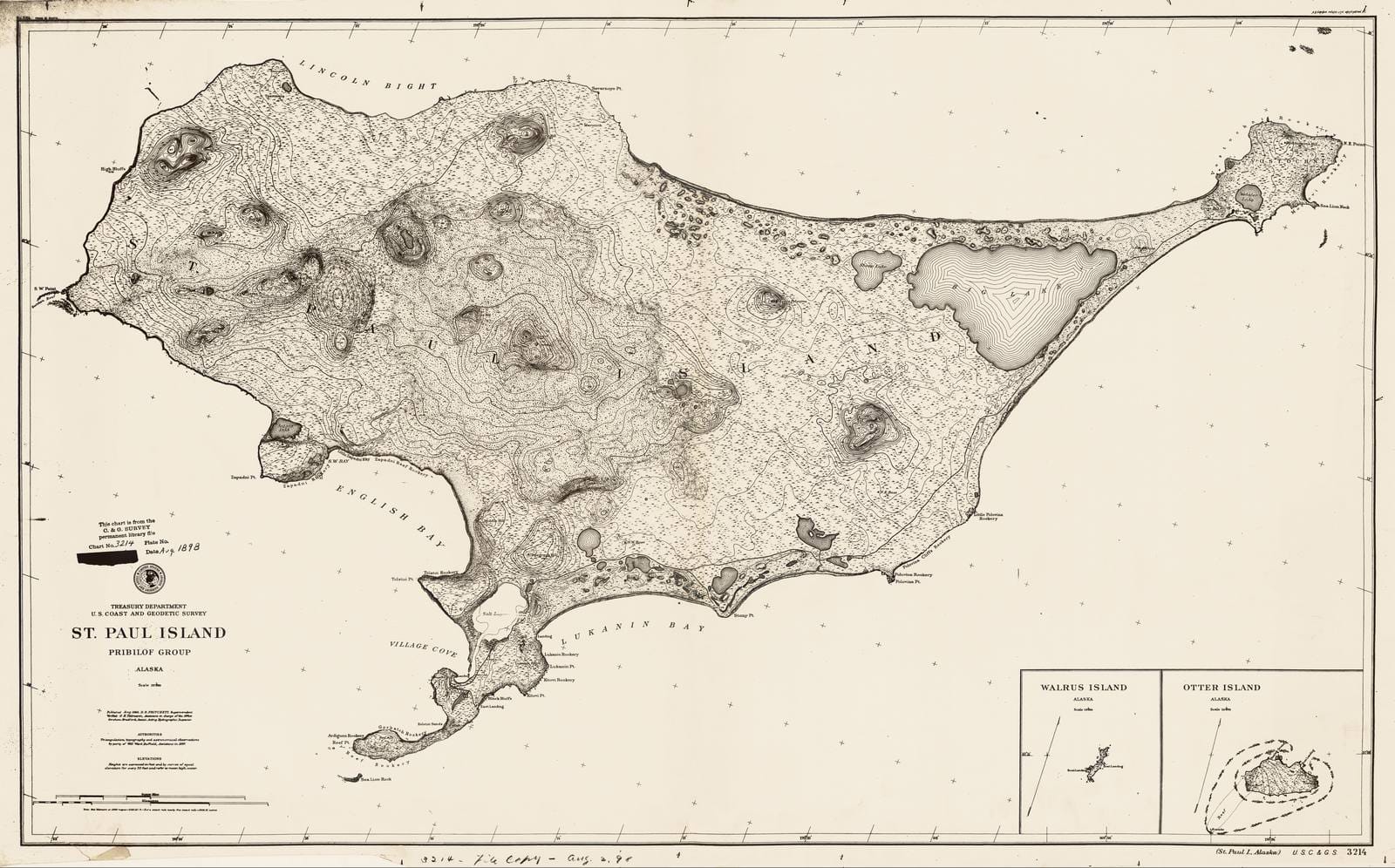 Historic Nautical Map - St. Paul Island, 1898 NOAA Chart - Alaska (AK) - Vintage Wall Art