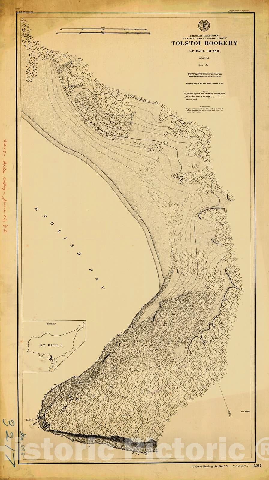 Historic Nautical Map - Tolstoi Rookery, 1898 NOAA Chart - Alaska (AK) - Vintage Wall Art