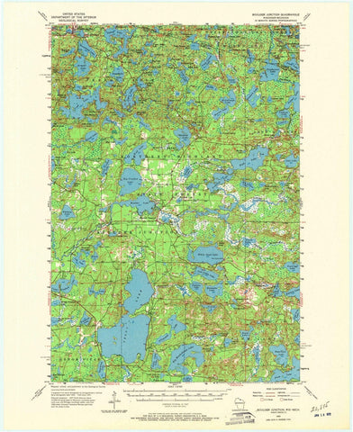 1955 Boulder Junction, WI - Wisconsin - USGS Topographic Map