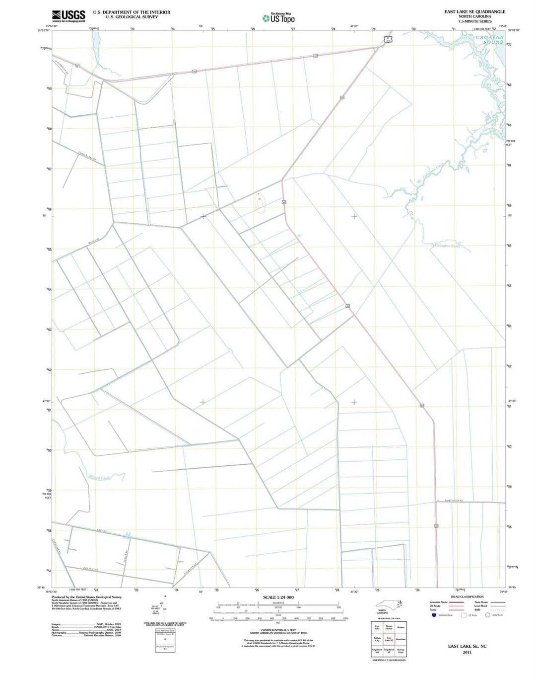 2011 East Lake, NC - North Carolina - USGS Topographic Map