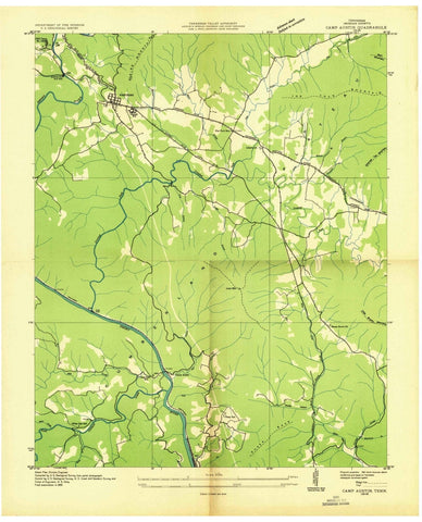 1935 Camp Austin, TN - Tennessee - USGS Topographic Map