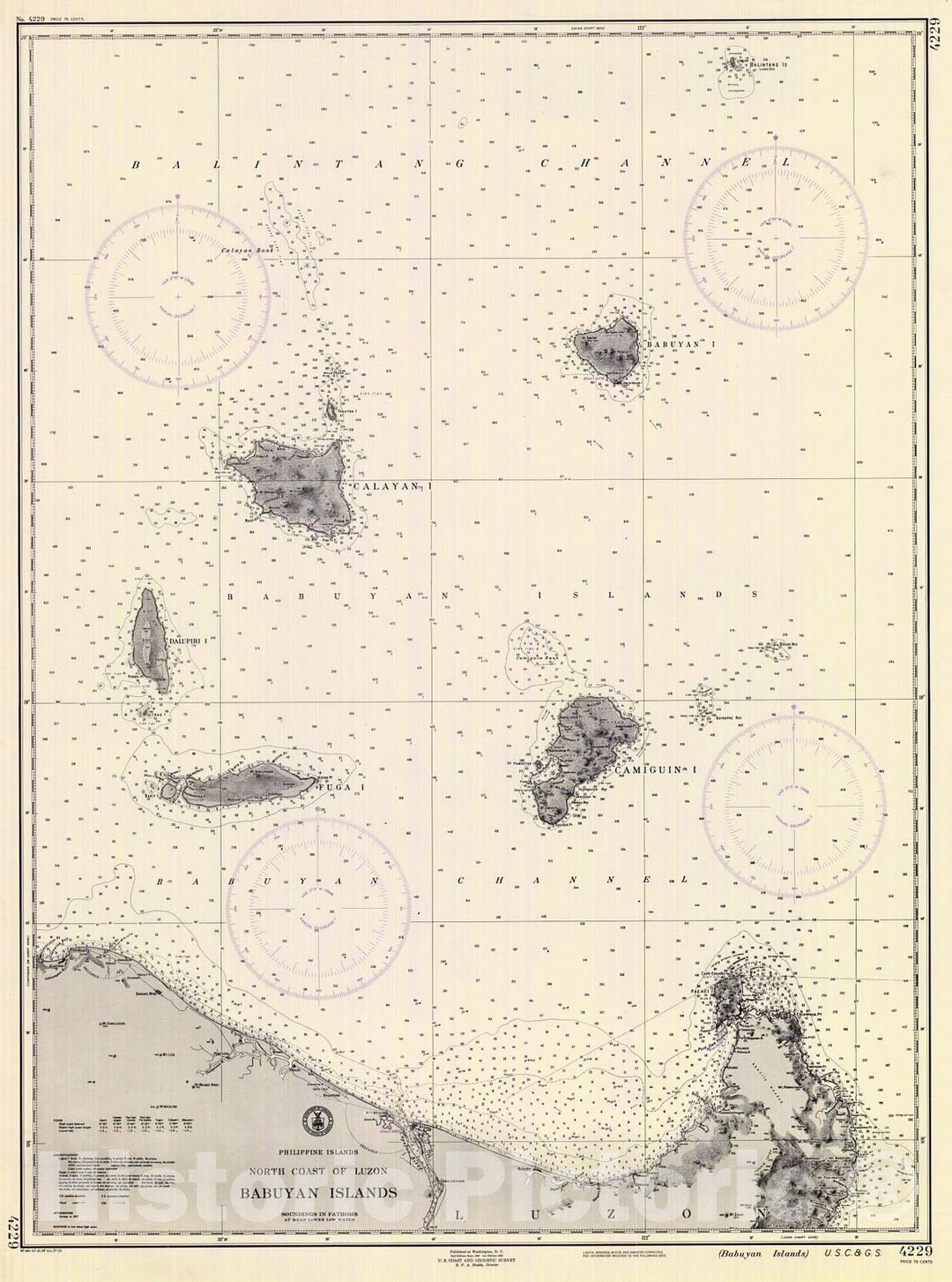 Historic Nautical Map - Babuyan Islands, 1951 NOAA Chart - PHVintage Wall Art