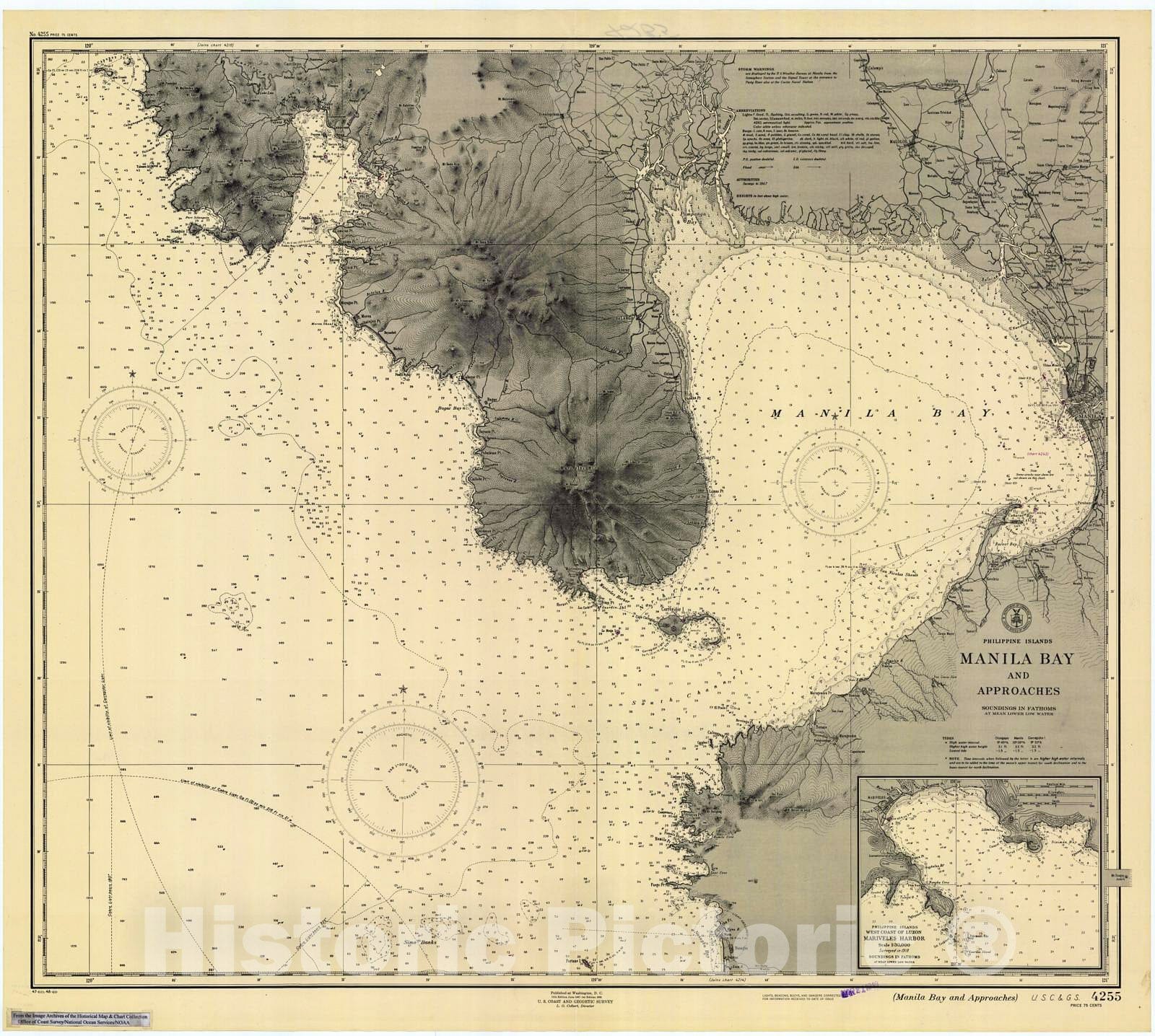 Historic Nautical Map - Manila Bay And Approaches, 1948 NOAA Chart - PHVintage Wall Art