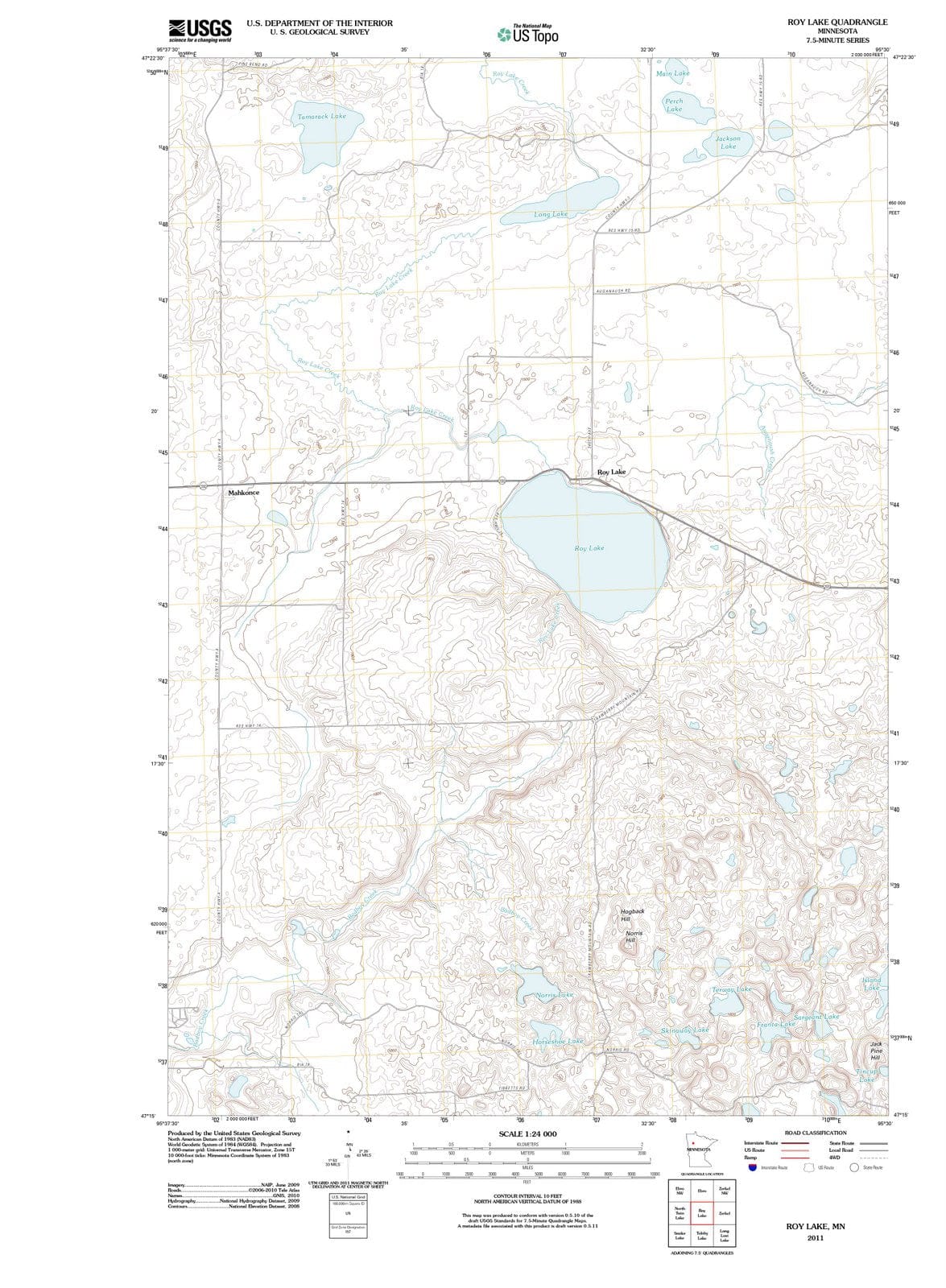 2011 Roy Lake, MN - Minnesota - USGS Topographic Map