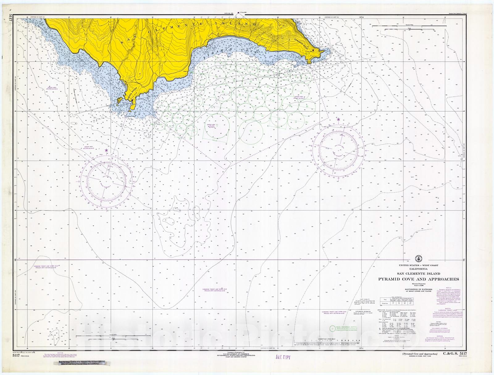 Historic Nautical Map - Pyramid Cove And Approaches, 1970 NOAA Chart - California (CA) - Vintage Wall Art