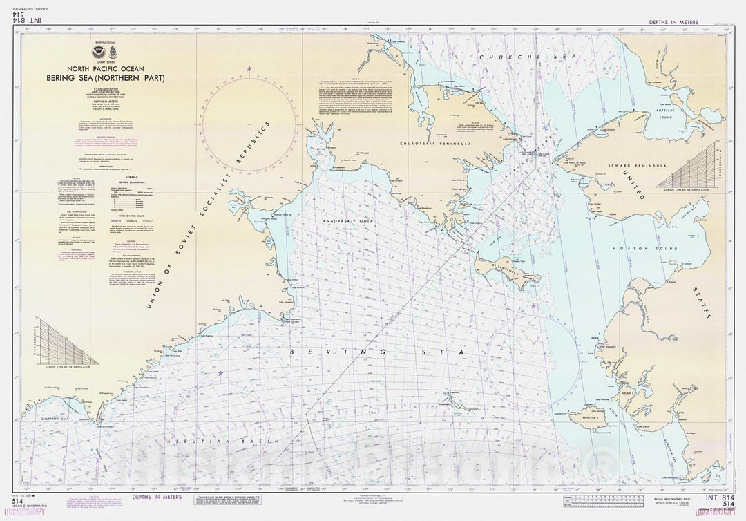 Historic Nautical Map - Bering Sea Northern Part, 1991 NOAA Chart - Alaska (AK) - Vintage Wall Art