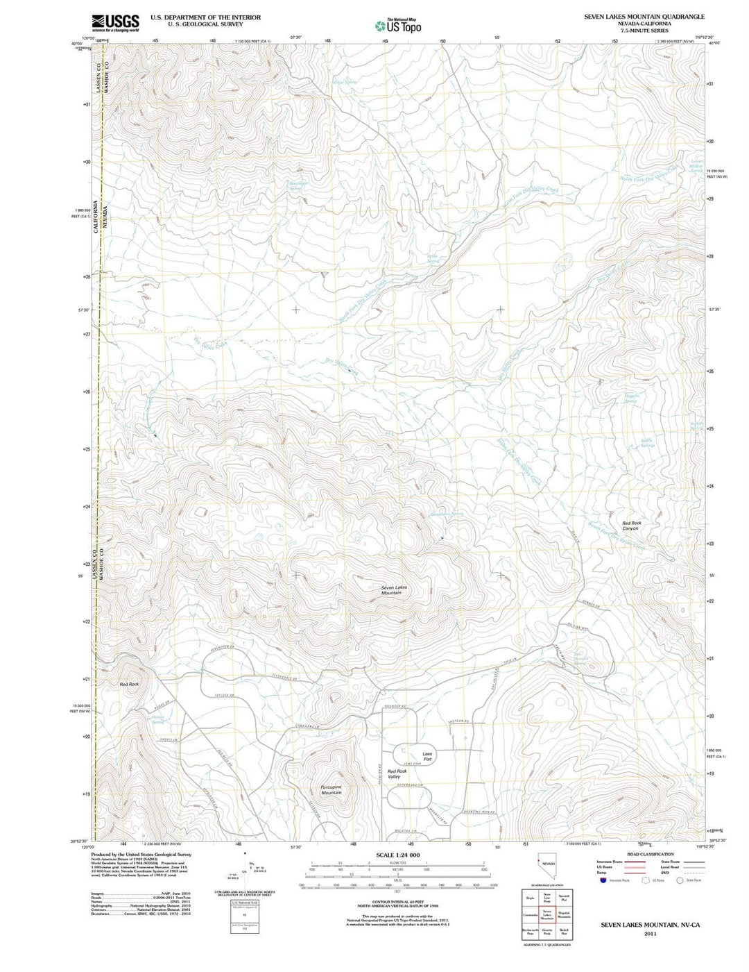 2011 Seven Lakes Mountain, NV - Nevada - USGS Topographic Map