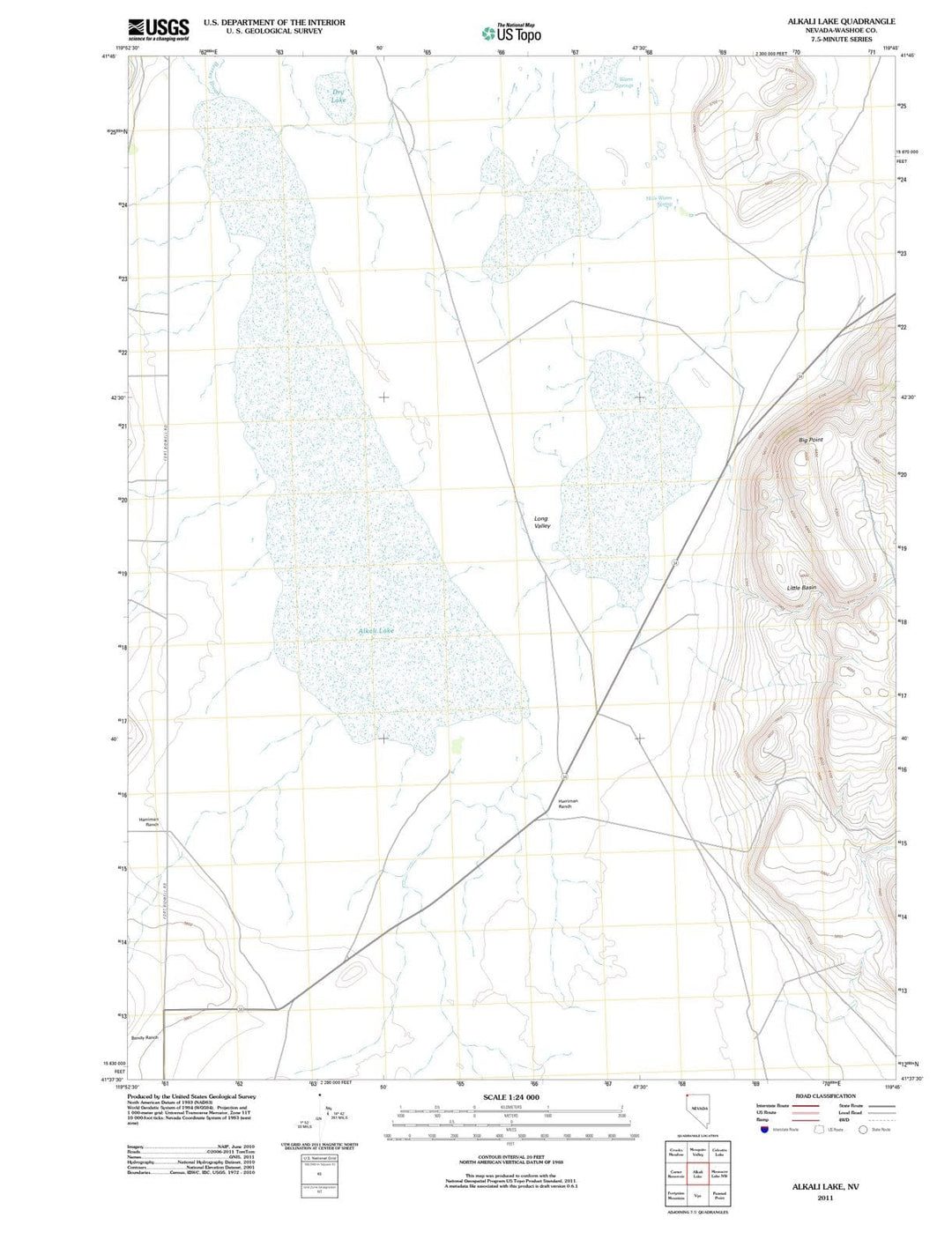 2011 Alkali Lake, NV - Nevada - USGS Topographic Map