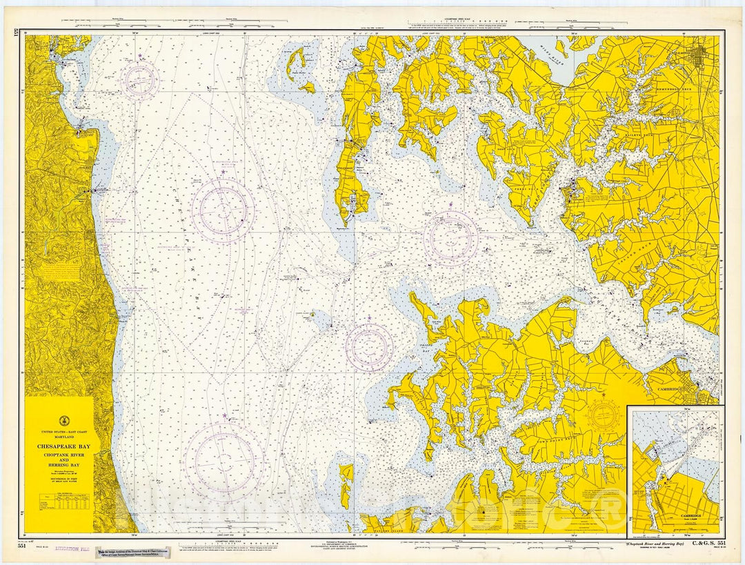 Historic Nautical Map - Choptank River And Herring Bay, 1967 NOAA Chart - Maryland (MD) - Vintage Wall Art