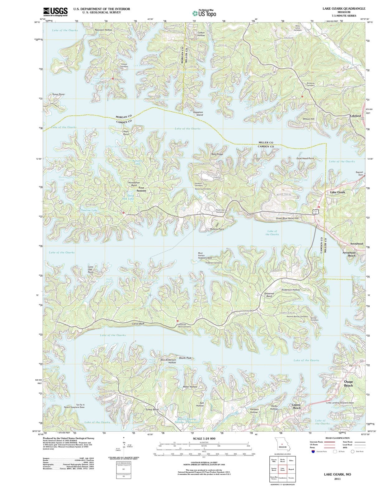 2011 Lake Ozark, MO - Missouri - USGS Topographic Map