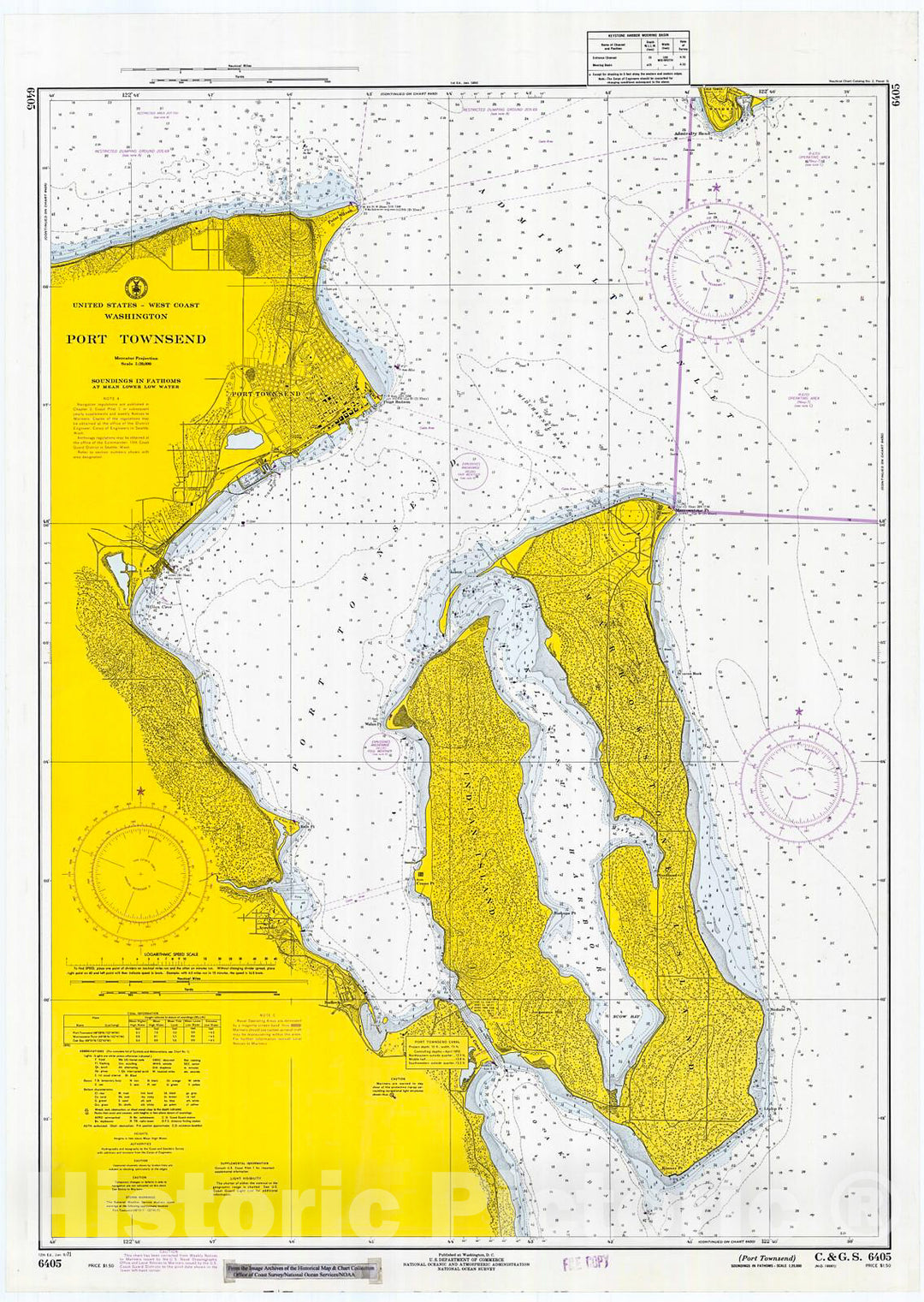 Historic Nautical Map - Port Townsend, 1971 NOAA Chart - Washington (WA) - Vintage Wall Art