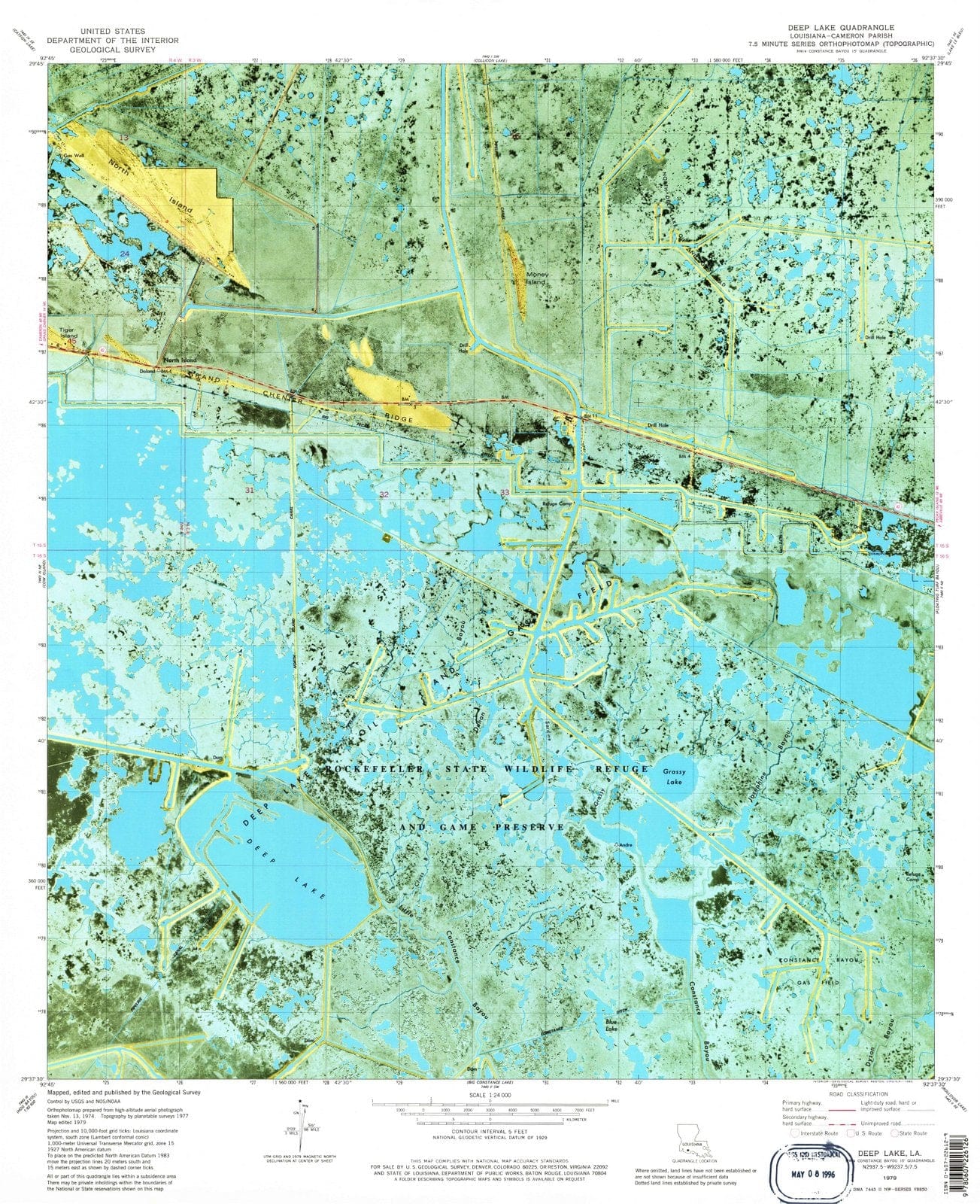 1979 Deep Lake, LA - Louisiana - USGS Topographic Map