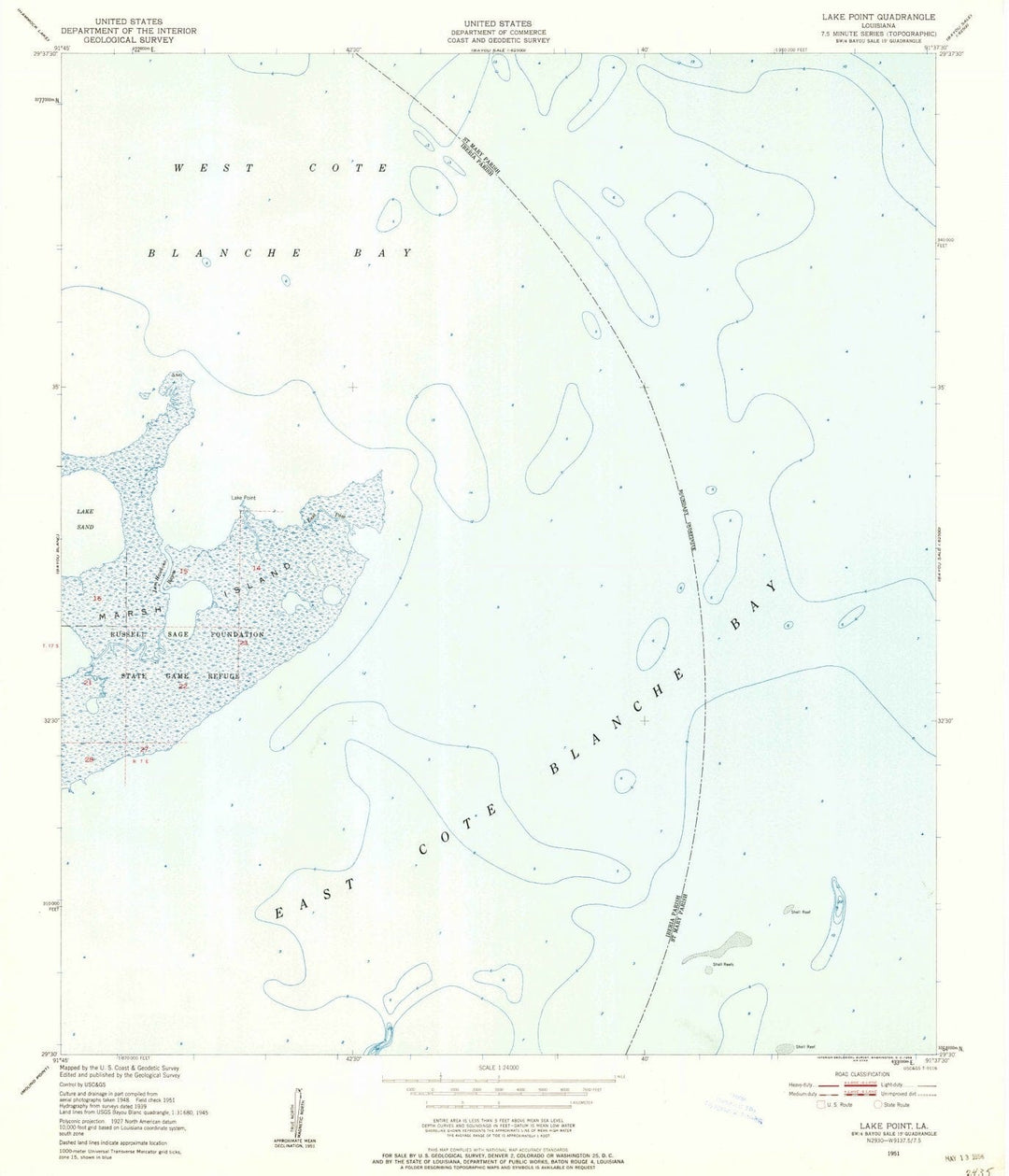 1951 Lake Point, LA - Louisiana - USGS Topographic Map