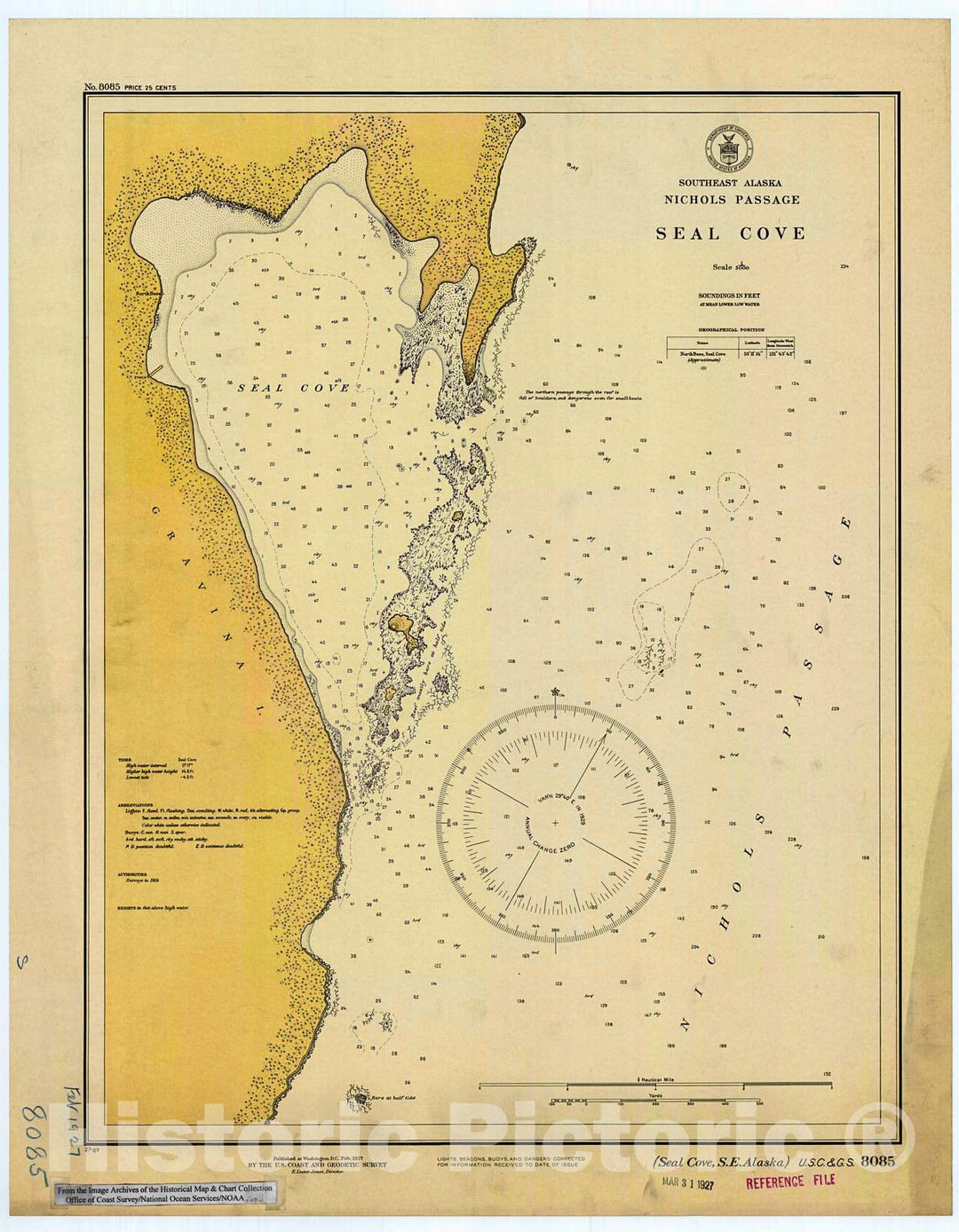 Historic Nautical Map - Seal Cove, Ak, 1927 NOAA Chart - Alaska (AK) - Vintage Wall Art