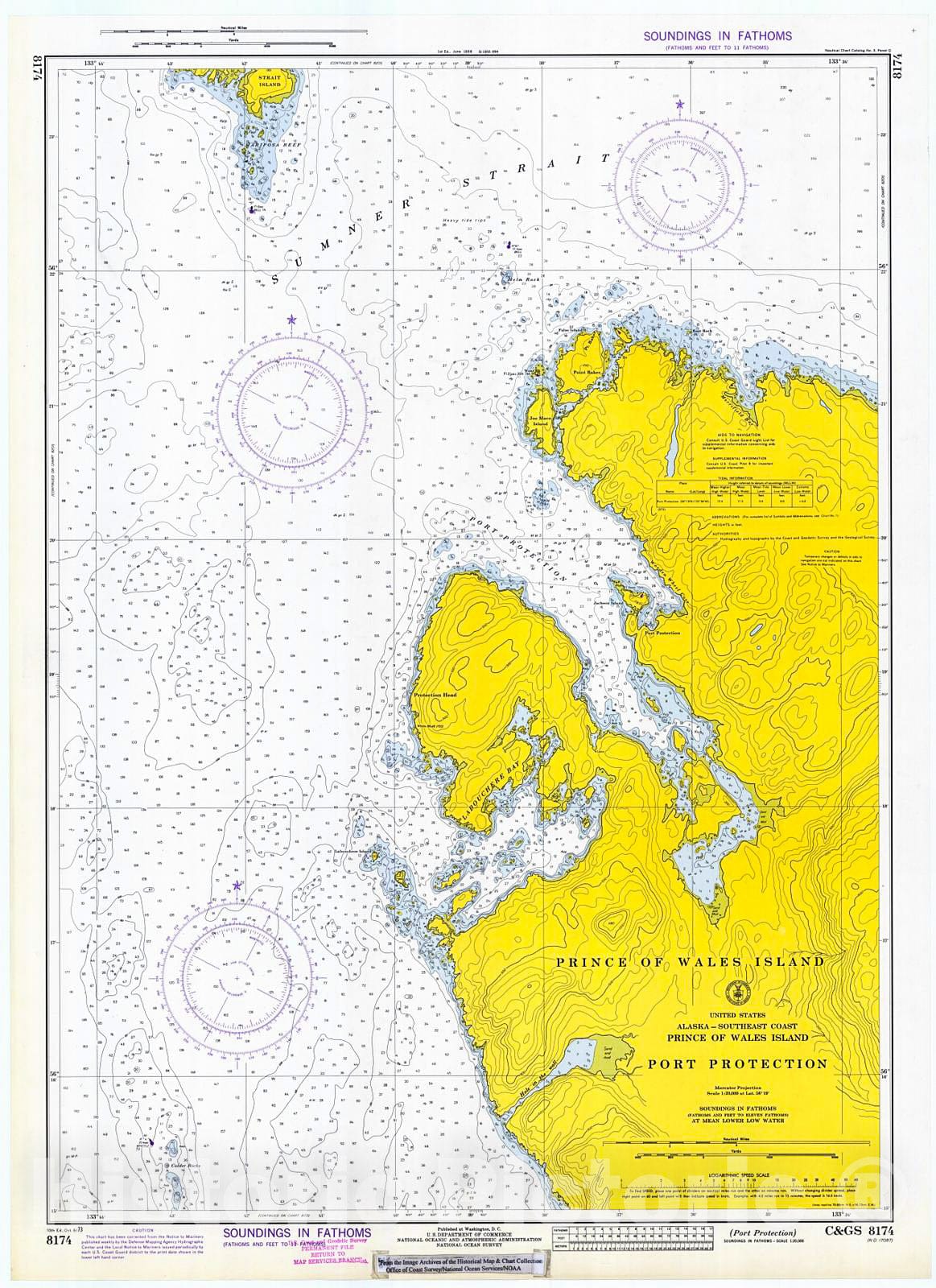 Historic Nautical Map - Port Protection, 1973 NOAA Chart - Alaska (AK) - Vintage Wall Art