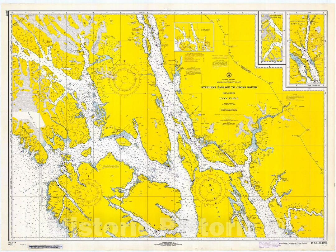 Historic Nautical Map - Midway Island To Cape Spencer, 1968 NOAA Chart - Alaska (AK) - Vintage Wall Art