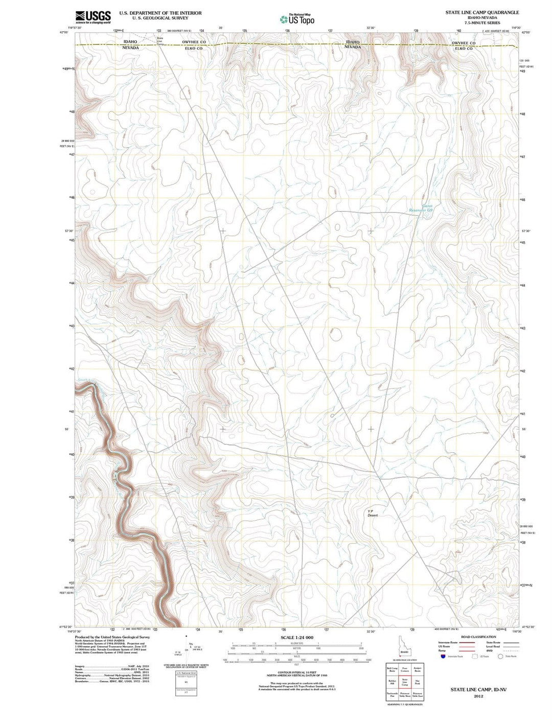 2012 State Line Camp, ID - Idaho - USGS Topographic Map