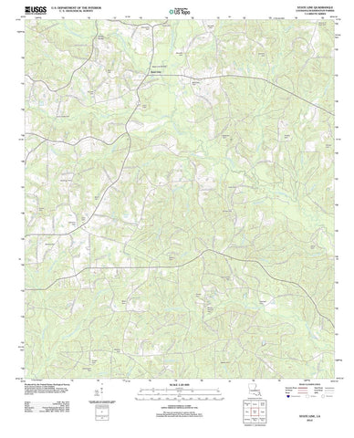2012 State Line, LA - Louisiana - USGS Topographic Map