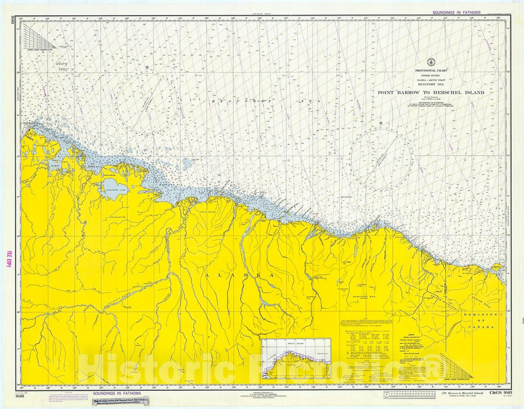 Historic Nautical Map - Cape Prince Of Wales To Pt. Barrow, 1973 NOAA Chart - Alaska (AK) - Vintage Wall Art