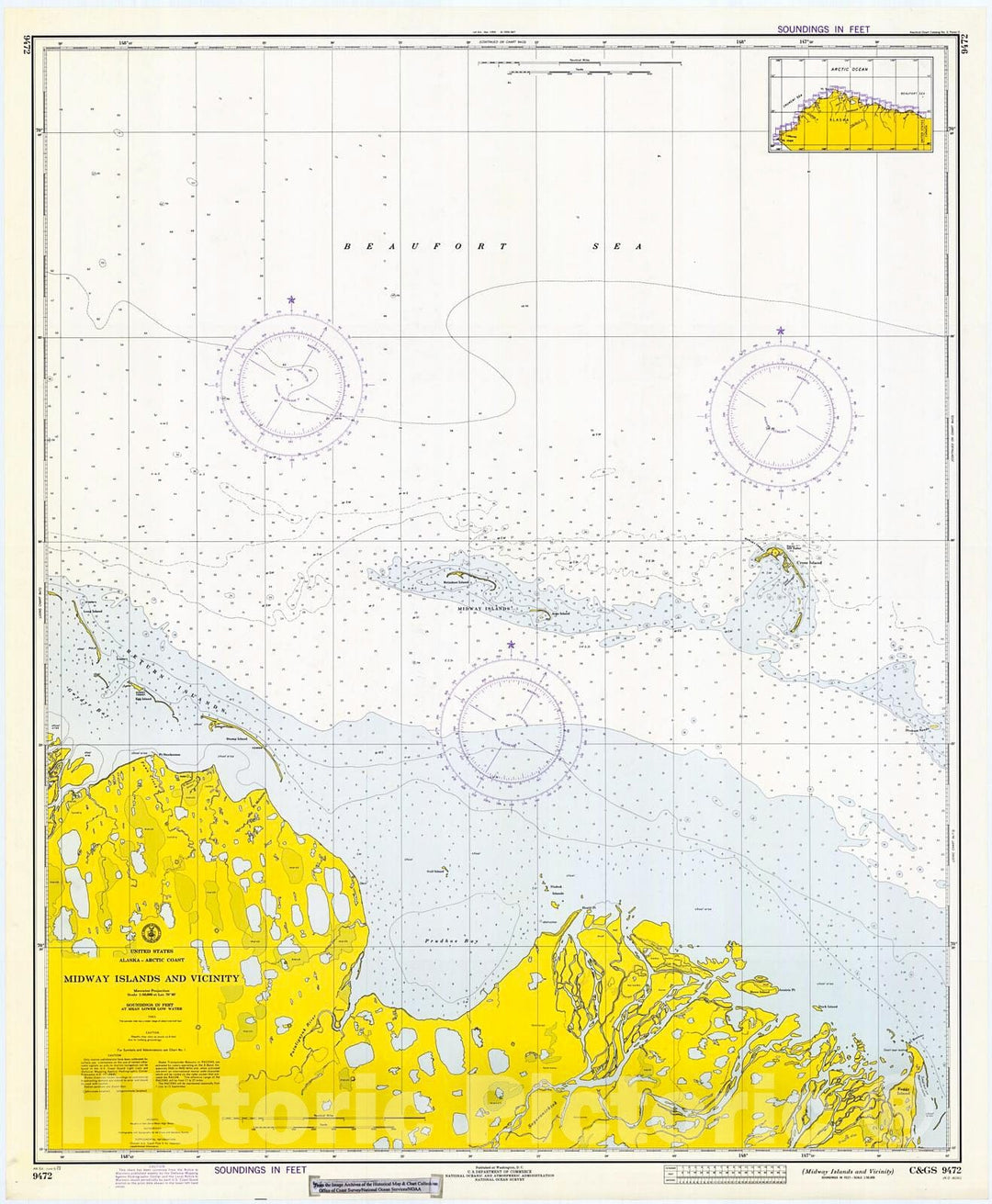 Historic Nautical Map - Midway Islands And Vicinity, 1973 NOAA Chart - Alaska (AK) - Vintage Wall Art