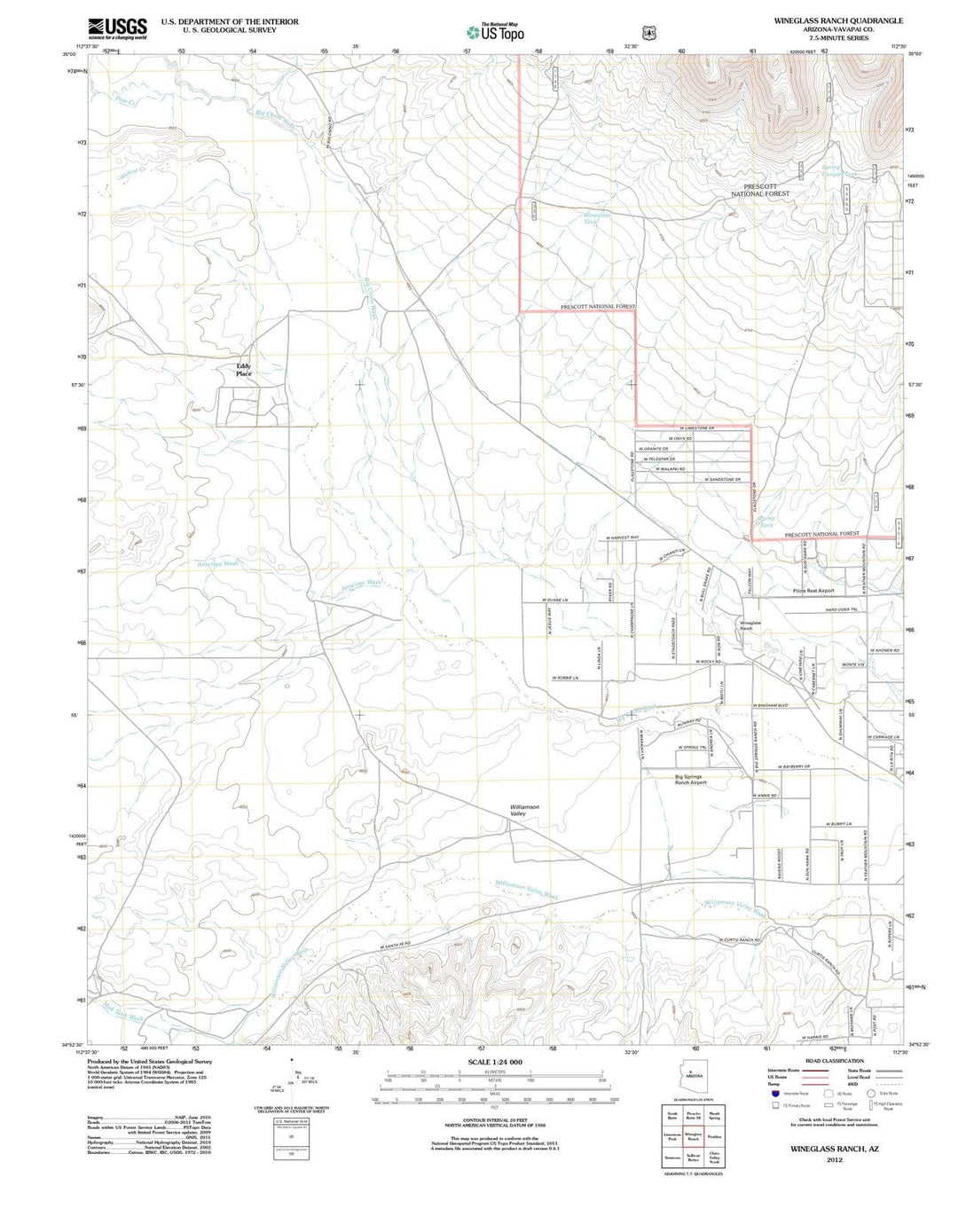 2012 Wineglass Ranch, AZ - Arizona - USGS Topographic Map