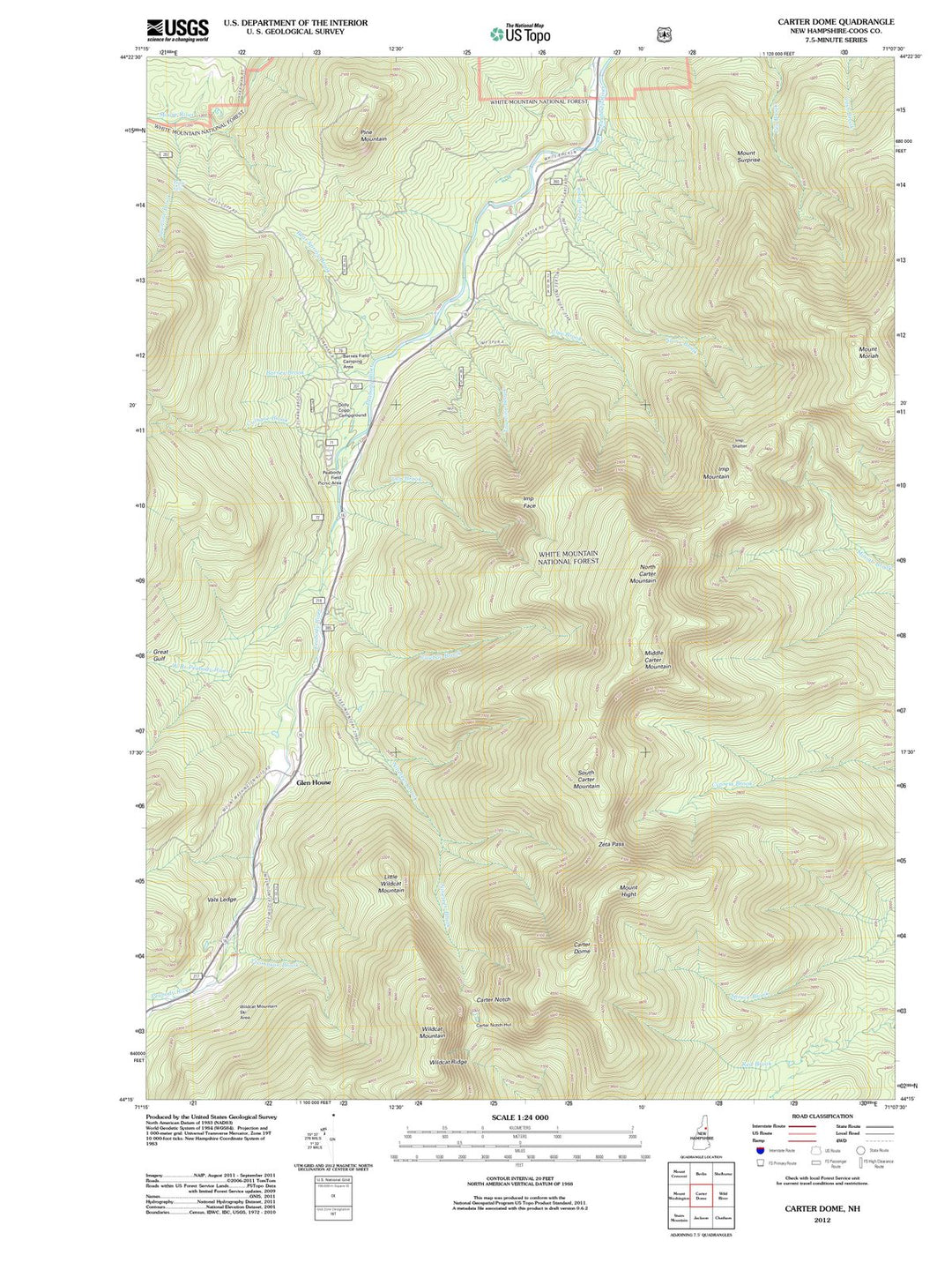 2012 Carterome, NH - New Hampshire - USGS Topographic Map