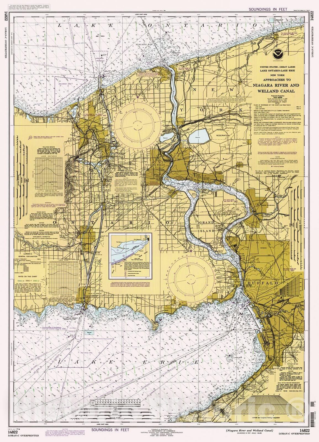 Historic Nautical Map - Niagara River And Welland Canal, 1995 NOAA Chart - New York (NY) - Vintage Wall Art