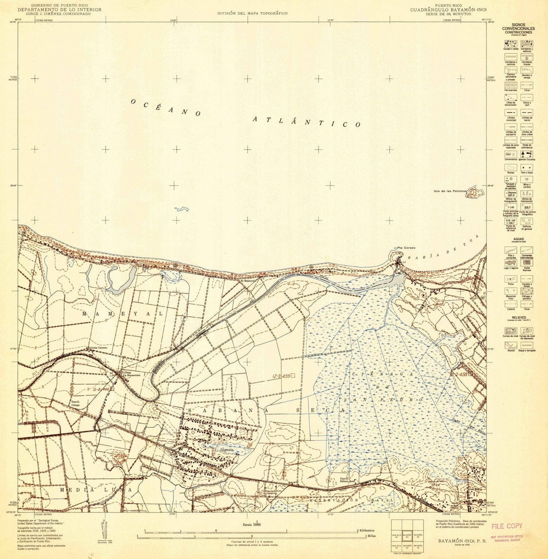 1950 Bayamon NO, PR - Puerto Rico - USGS Topographic Map