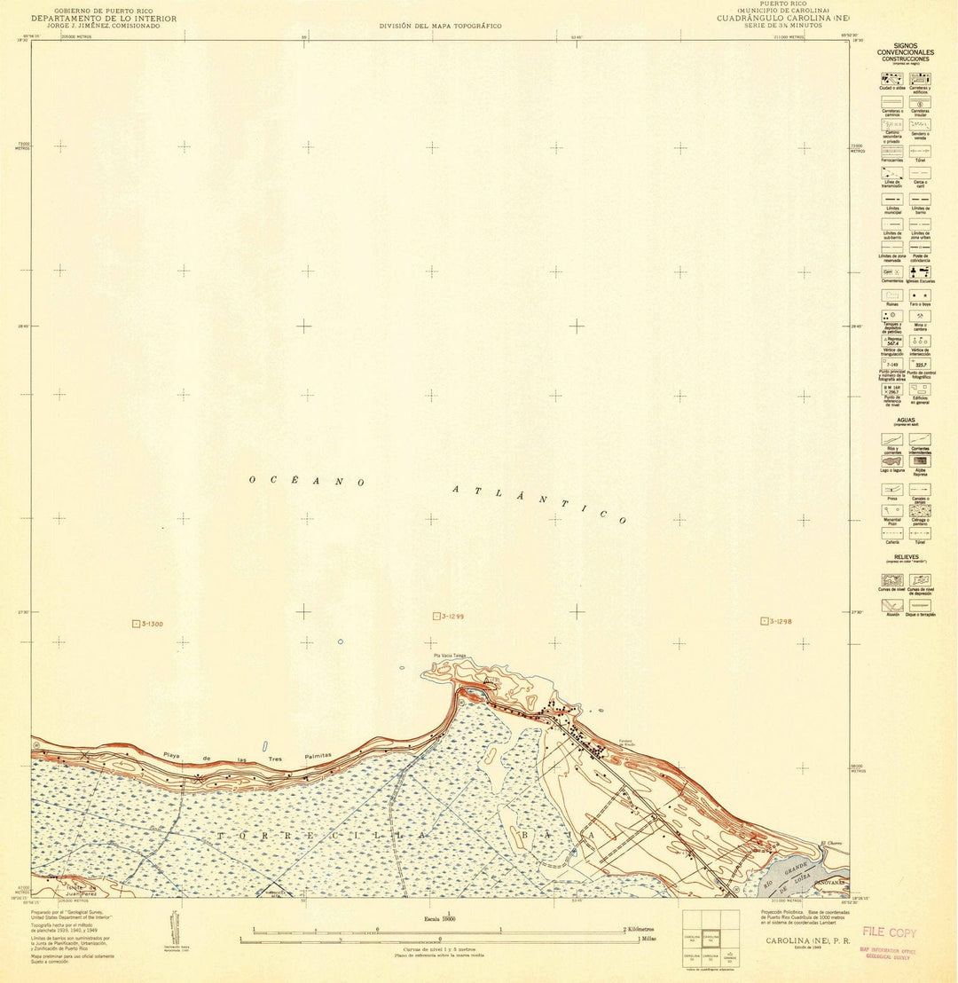 1949 Carolina, PR - Puerto Rico - USGS Topographic Map