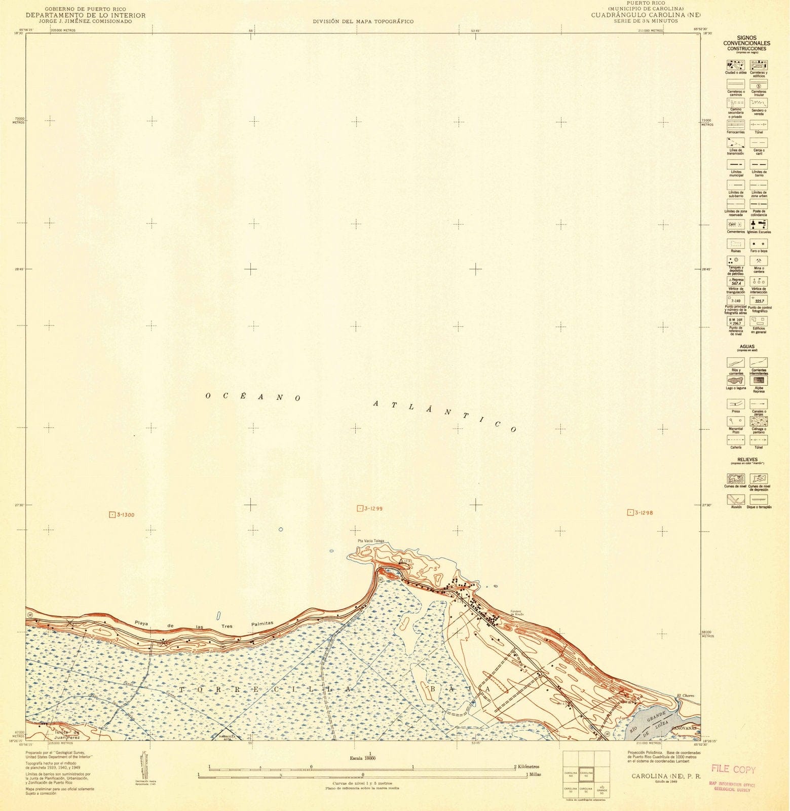 1949 Carolina, PR - Puerto Rico - USGS Topographic Map