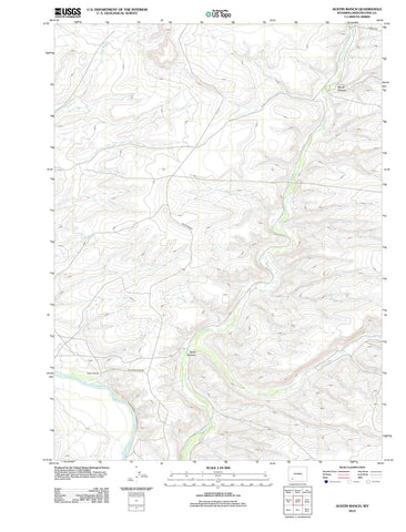 2012 Austin Ranch, WY - Wyoming - USGS Topographic Map