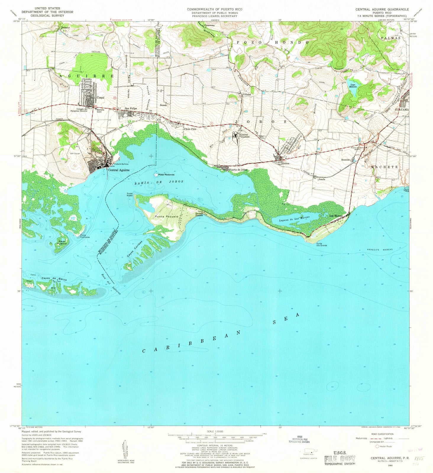 1960 Central Aguirre, PR - Puerto Rico - USGS Topographic Map