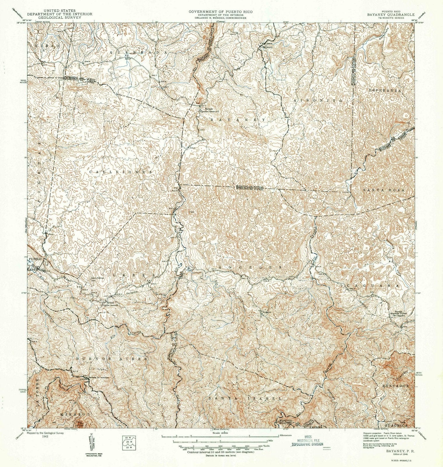 1946 Bayaney, PR - Puerto Rico - USGS Topographic Map