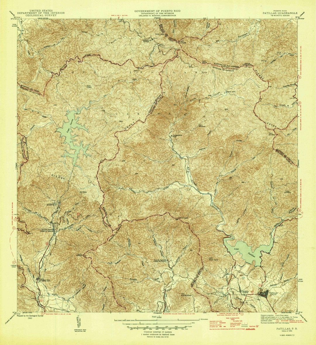 1946 Patillas, PR - Puerto Rico - USGS Topographic Map