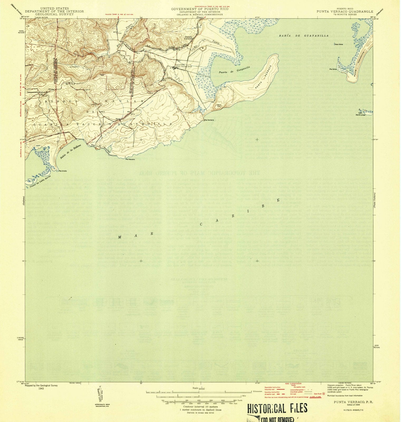 1946 Punta Verraco, PR - Puerto Rico - USGS Topographic Map