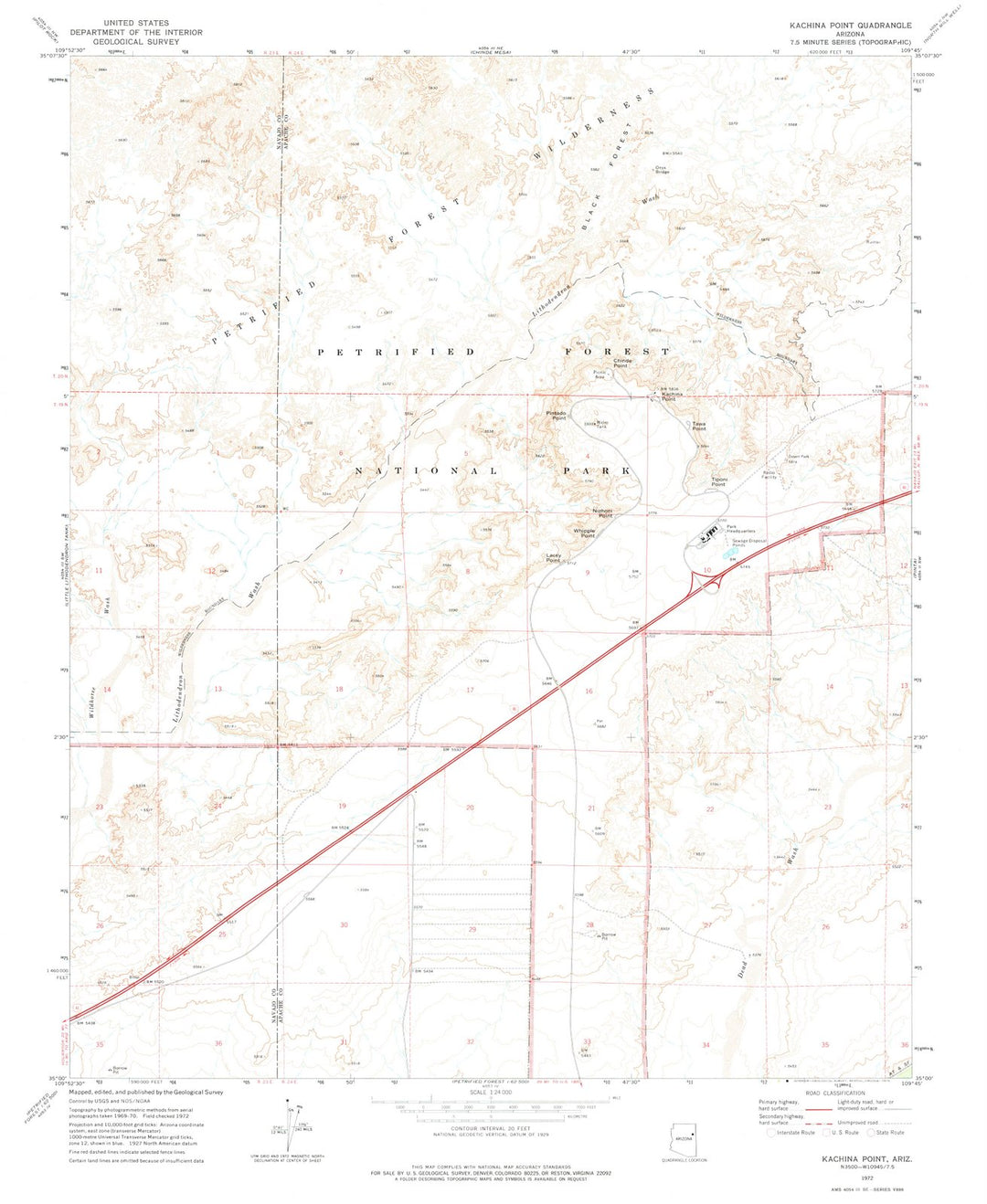 1972 Kachina Point, AZ - Arizona - USGS Topographic Map