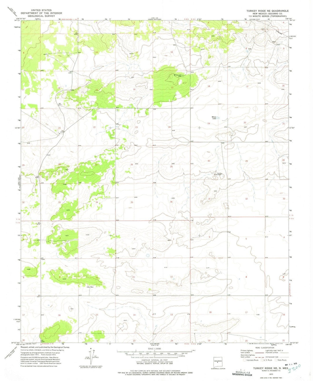 1972 Turkey Ridge, NM - New Mexico - USGS Topographic Map