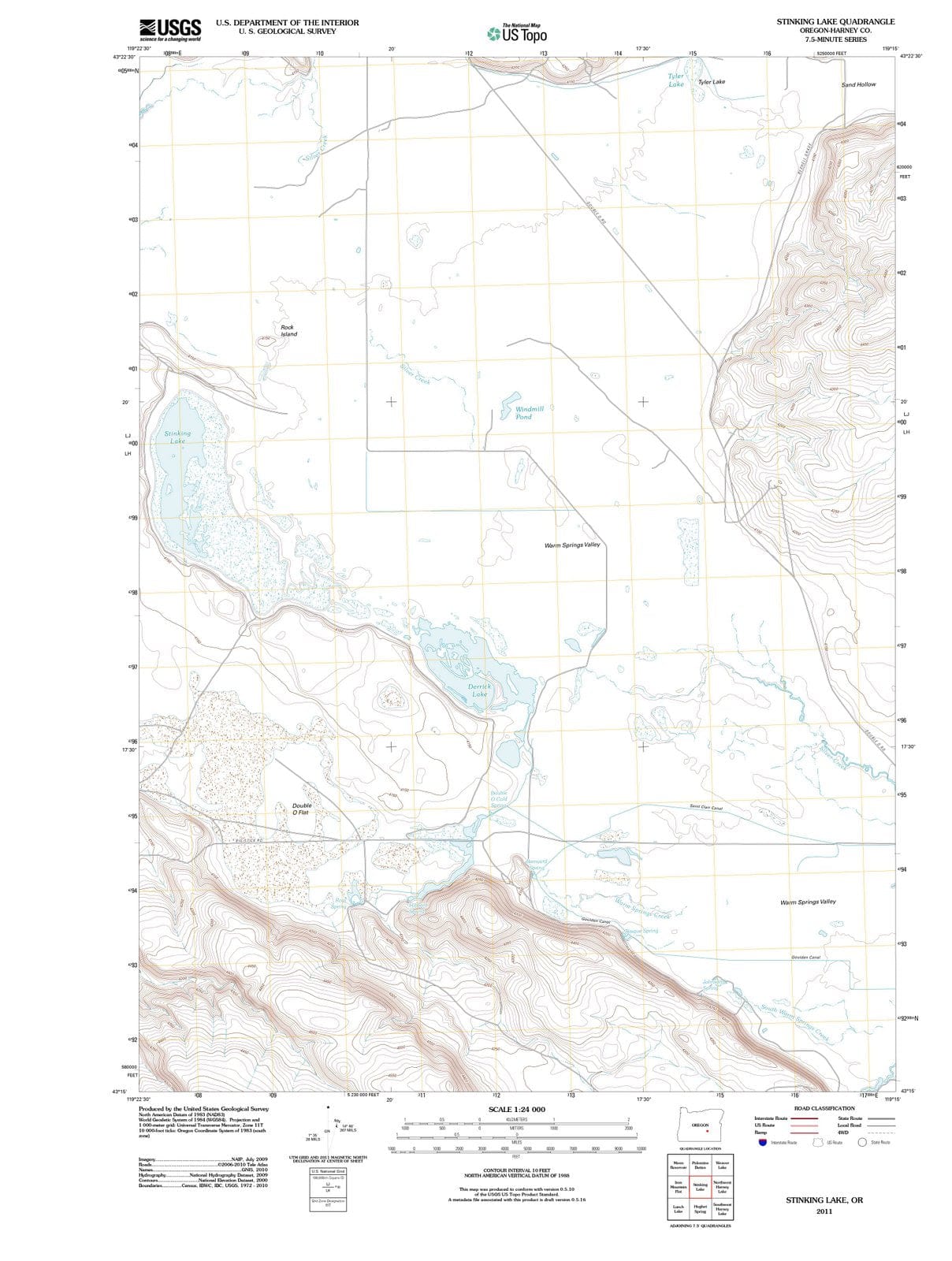 2011 Stinking Lake, OR - Oregon - USGS Topographic Map