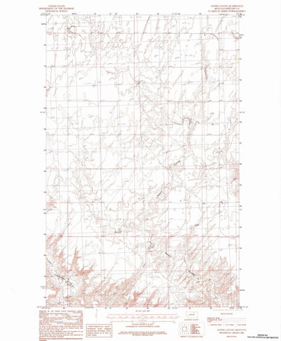 1984 Austin Coulee, MT - Montana - USGS Topographic Map