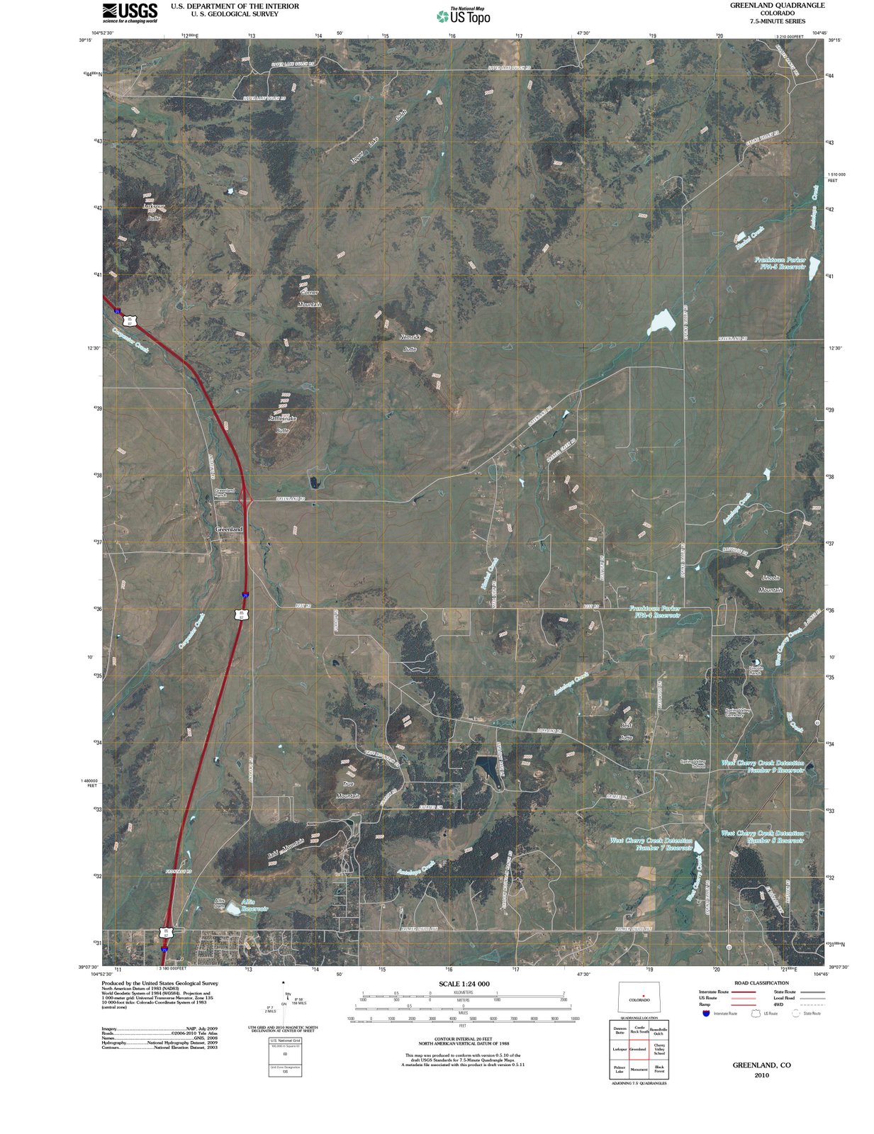 2010 Greenland, CO - Colorado - USGS Topographic Map