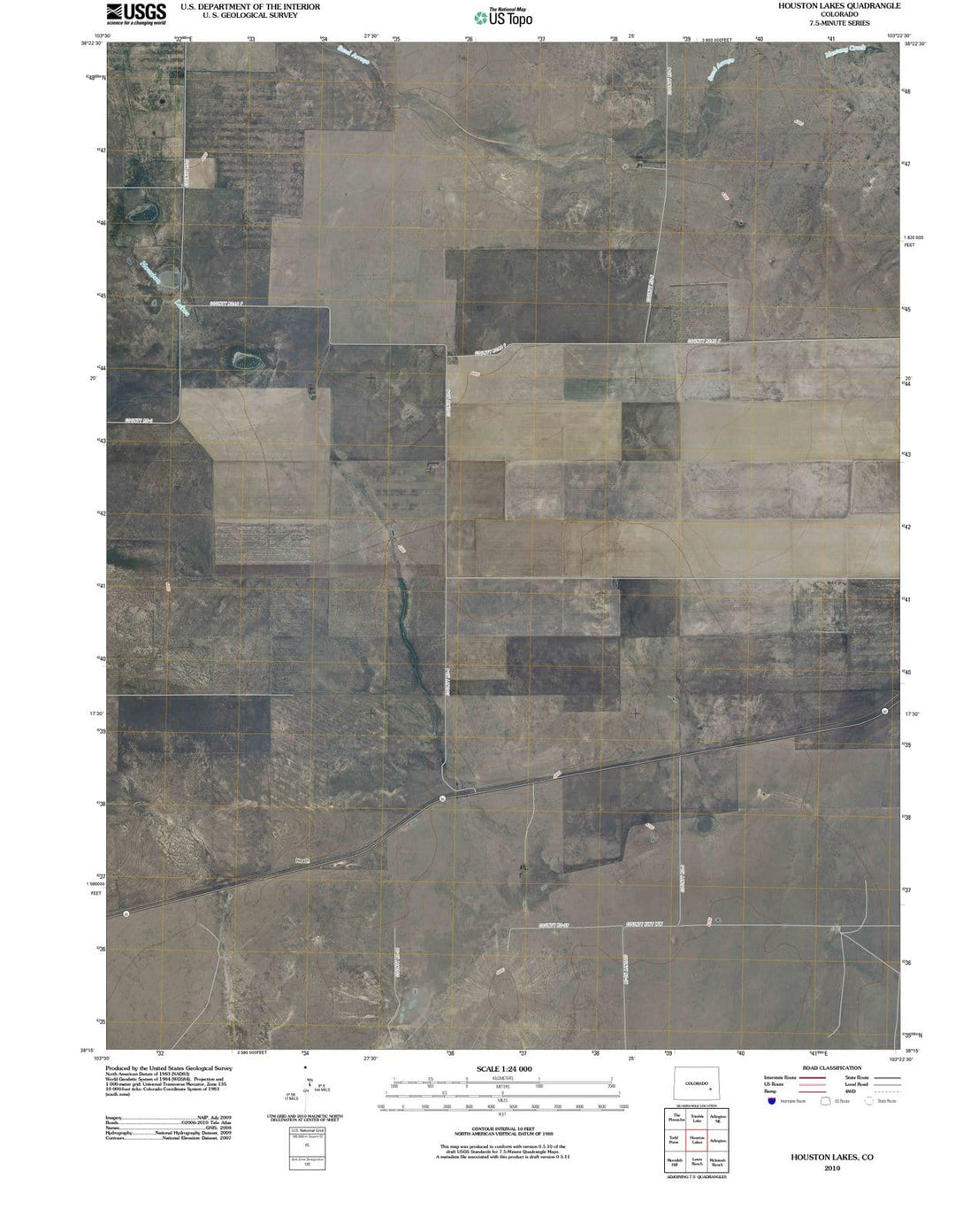 2010 Houston Lakes, CO - Colorado - USGS Topographic Map