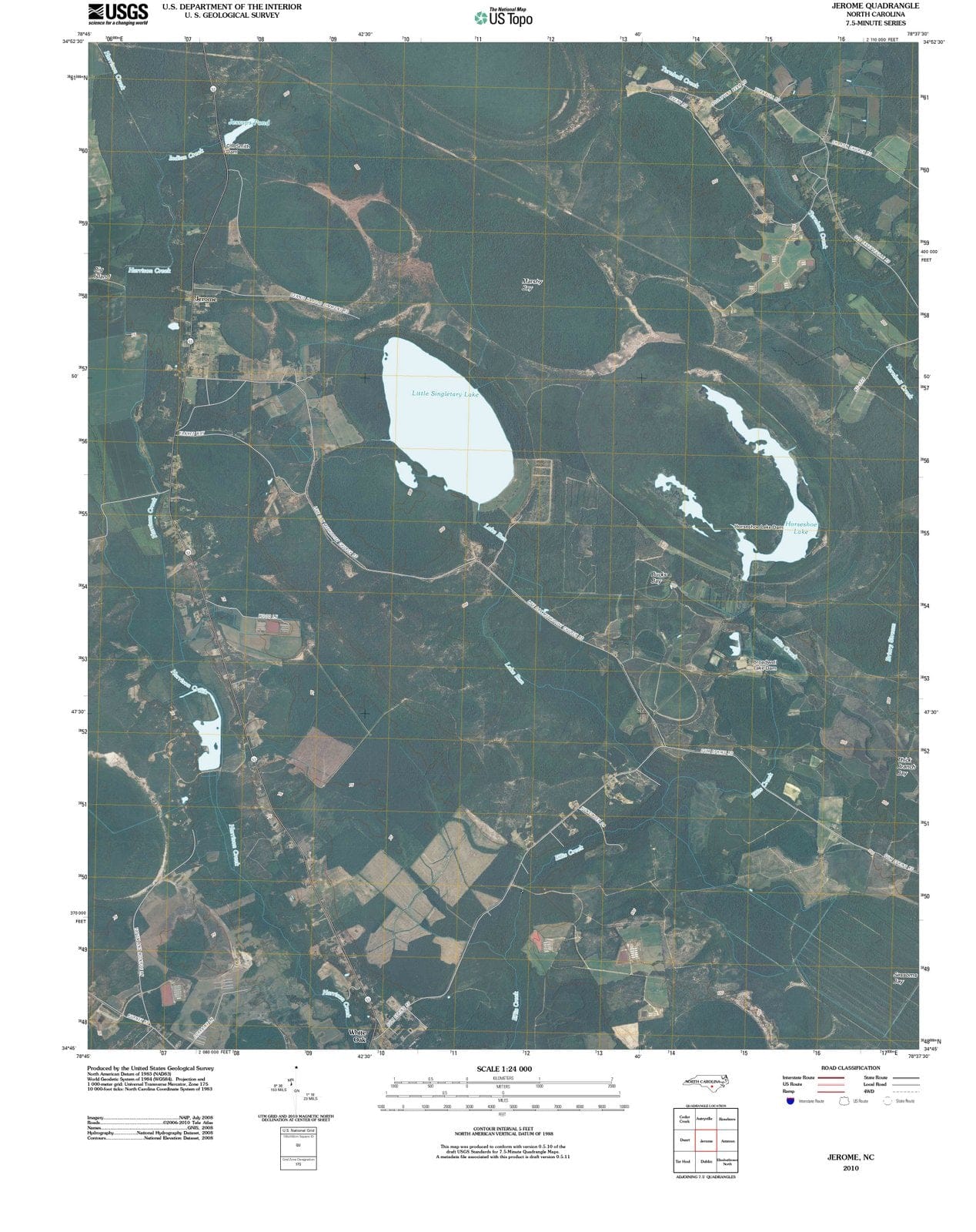 2010 Jerome, NC - North Carolina - USGS Topographic Map