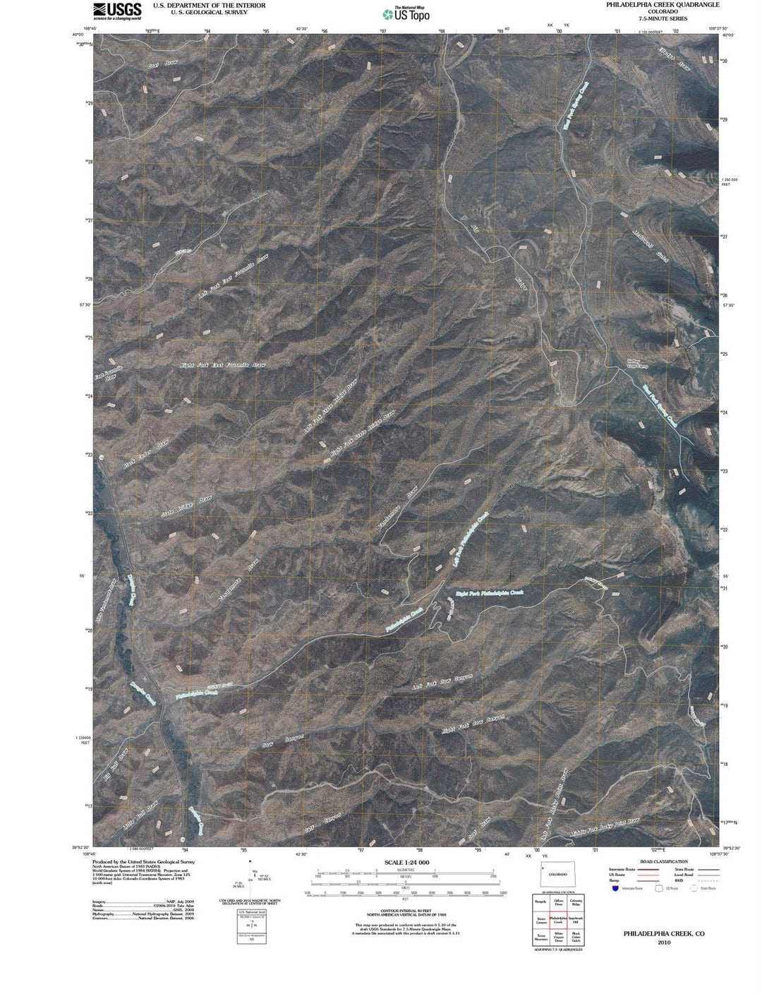 2010 Philadelphia Creek, CO - Colorado - USGS Topographic Map